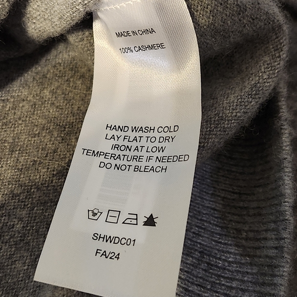 Quince Mongolian cashmere Turtleneck sweater Heather Gray Sz L Quiet Luxury, - Picture 4 of 9